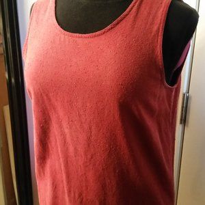 Silk red/burgundy sleeveless blouse.